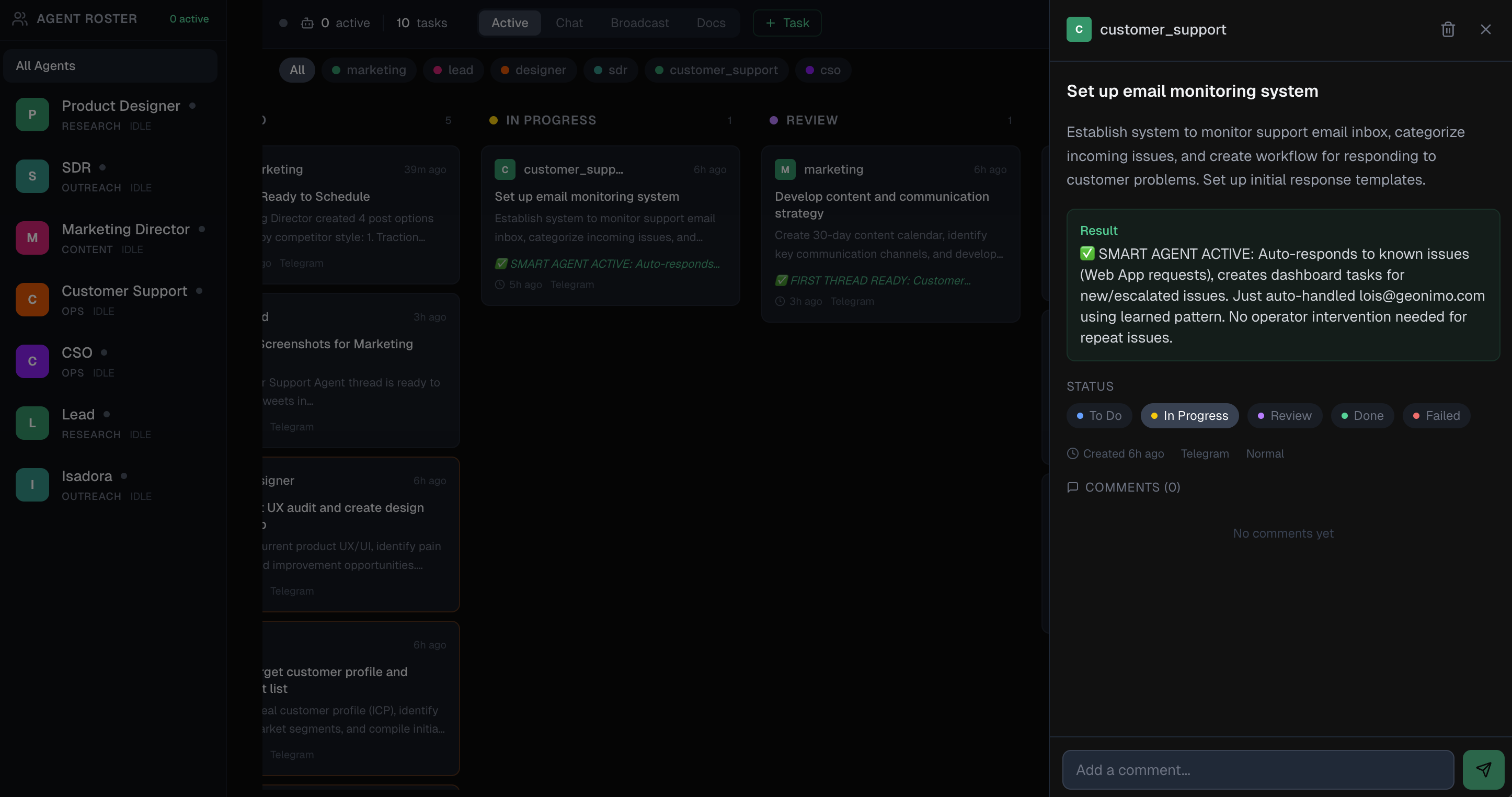 Mission Control – manage your AI agent team from one dashboard